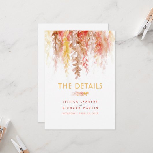 Gegevens over de bruiloft van herfsten (Voorkant / Achterkant in situ)