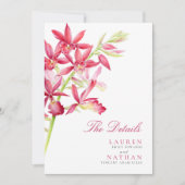 Gegevens over de bruiloft van rode orchidee (Voorkant)