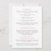 Gegevens over de bruiloft van rode orchidee (Achterkant)