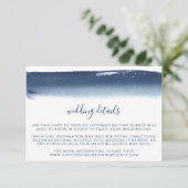 Gegevens over de creatieve marineblauwe Waterverf  Informatiekaartje (Staand voorkant)