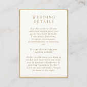 Gegevens over de Elegant Ivory en Gold Waterverf W Informatiekaartje (Voorkant)