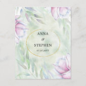 Gegevens over de Elegant Magnolia Floral Wedding Informatiekaartje (Achterkant)