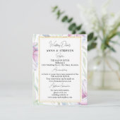 Gegevens over de Elegant Magnolia Floral Wedding Informatiekaartje (Staand voorkant)