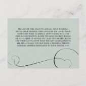 Gegevens over de Elegant Sage Green & Calligraphy Informatiekaartje (Achterkant)