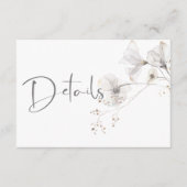 Gegevens over de fijne, moderne witte grijs en gou informatiekaartje (Voorkant)