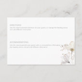 Gegevens over de fijne, moderne witte grijs en gou informatiekaartje (Achterkant)