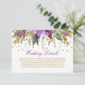 Gegevens over de finale van Floral Glitter Amethys Informatiekaartje (Staand voorkant)