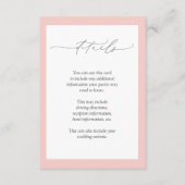 Gegevens over de finale Waterverf van Elegant Roze Informatiekaartje (Voorkant)