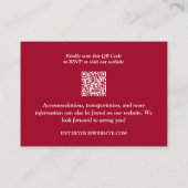 Gegevens over de Floral Collage Wedding QR Code Informatiekaartje (Achterkant)