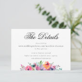 Gegevens over de Floral Wedding Waterverf van Eleg Informatiekaartje (Staand voorkant)