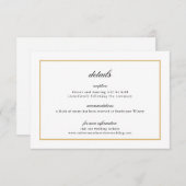 Gegevens over de gouden rand van legant Script-ran Informatiekaartje (Voorkant / Achterkant)