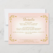 Gegevens over de goudkleurige classy bruiloft over kaart (Voorkant)
