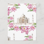 Gegevens over de Indiase bruiloft Lotus Flower Ind Informatiekaartje (Achterkant)