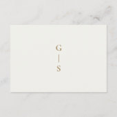 Gegevens over de legant Cream Gold Wedding Informatiekaartje (Achterkant)