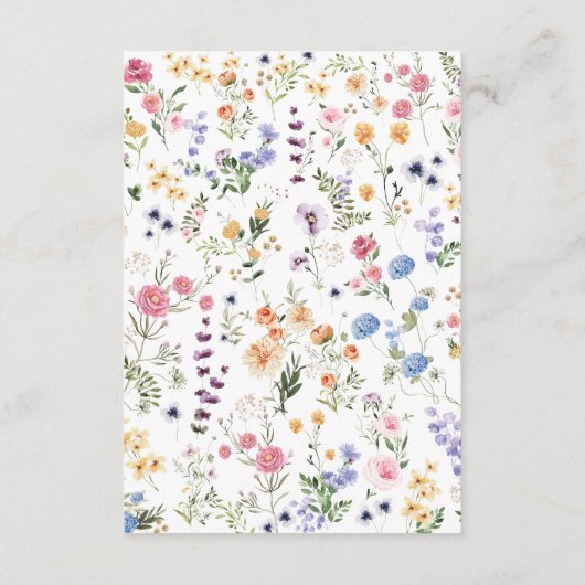 Gegevens over de lenteverbindingen van tuinbloemen informatiekaartje (Achterkant)