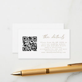 Gegevens over de mini-QR-code Eenvoudig Gold Scrip Informatiekaartje
