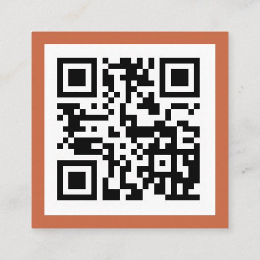 Gegevens over de MINI QR-code Terracotta Wedding Informatiekaartje (Achterkant)
