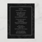 Gegevens over de minimale zwarte tapestry bruiloft informatiekaartje (Voorkant)