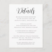 Gegevens over de minimalistische bruiloft informatiekaartje (Voorkant)