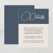 Gegevens over de moderne Eenvoudige Zeemacht (Blue Informatiekaartje (Voorkant / Achterkant)