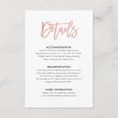 Gegevens over de moderne gouden bruiloft met Roos, Informatiekaartje (Voorkant)