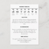 Gegevens over de moderne, minimalistische bruiloft informatiekaartje (Voorkant)