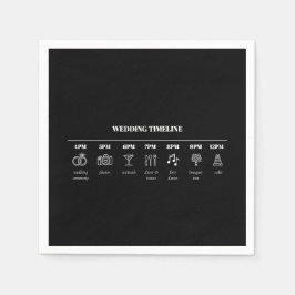 Gegevens over de moderne, minimalistische bruiloft servet