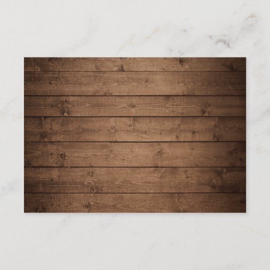 Gegevens over de moderne Rustic Floral Wedding Rec Informatiekaartje (Achterkant)