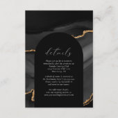 Gegevens over de moderne zwarte goudslagring informatiekaartje (Voorkant)