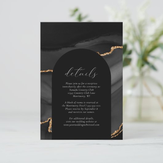 Gegevens over de moderne zwarte goudslagring informatiekaartje (Staand voorkant)