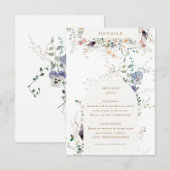 Gegevens over de ontvangst van waterverf elegante  informatiekaartje (Voorkant / Achterkant)