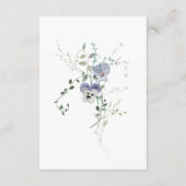 Gegevens over de ontvangst van waterverf elegante  informatiekaartje (Achterkant)