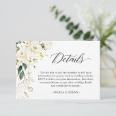 Gegevens over de ontvangst van witte rozengroene b informatiekaartje (Staand voorkant)