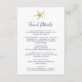 Gegevens over de reis van de moderne Starfish Dest Informatiekaartje (Voorkant)