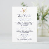 Gegevens over de reis van de moderne Starfish Dest Informatiekaartje (Staand voorkant)