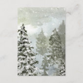 Gegevens over de rustige winterbomen bruiloft informatiekaartje (Achterkant)