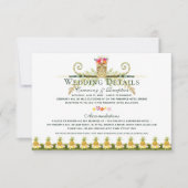 Gegevens over de Tropische zomerbruiloft voor eleg Kaart (Voorkant)