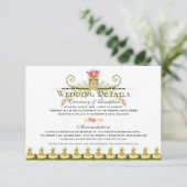 Gegevens over de Tropische zomerbruiloft voor eleg Kaart (Staand voorkant)