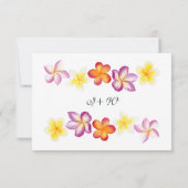 Gegevens over de Tropische zomerbruiloft voor eleg Kaart (Achterkant)