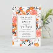 Gegevens over de uitnodiging voor Floral-sinaasapp (Staand voorkant)