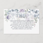 Gegevens over de Waterverf Blue Floral Wedding Informatiekaartje (Voorkant)