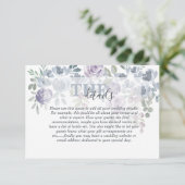 Gegevens over de Waterverf Blue Floral Wedding Informatiekaartje (Staand voorkant)