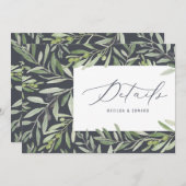 Gegevens over de waterverf van de boomkwekerij aankondiging (Voorkant / Achterkant)