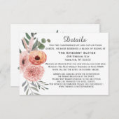 Gegevens over de Waterverf van de Floral Blush Rus Informatiekaartje (Voorkant / Achterkant)