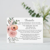 Gegevens over de Waterverf van de Floral Blush Rus Informatiekaartje (Staand voorkant)