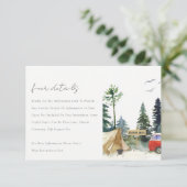 Gegevens over de Waterverf van de pine woudbruilof Informatiekaartje (Staand voorkant)