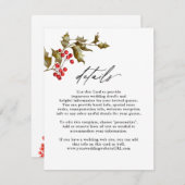 Gegevens over de winter Floral en Evergreens Informatiekaartje (Voorkant / Achterkant)