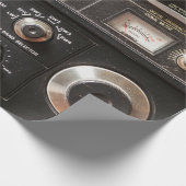 Gegevens over een oude am radio-ontvanger cadeaupapier (Hoek)