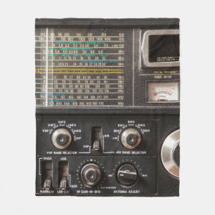 Gegevens over een oude am radio-ontvanger fleece deken
