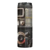 Gegevens over een oude am radio-ontvanger thermosbeker (Achterkant)